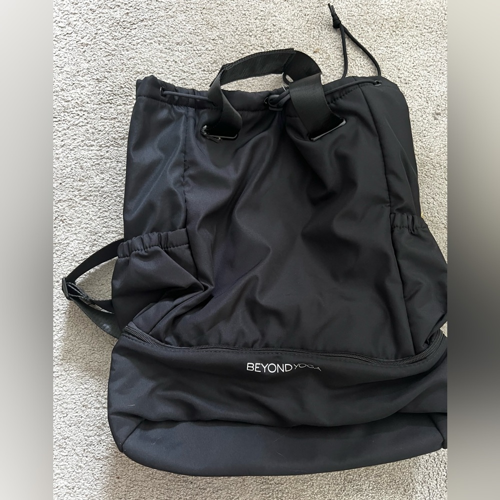 Beyond Yoga Black Drawstring Backpack or Bag - New With Tags